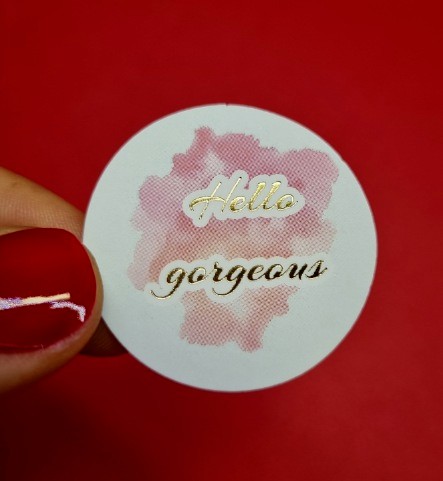 کد 72: برچسب سلفون مات طلاکوب دایره 3.5 تعداد 20 عدد